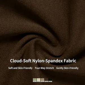 Brown high waisted flared yoga pants in soft cloud-feel four-way stretch fabric