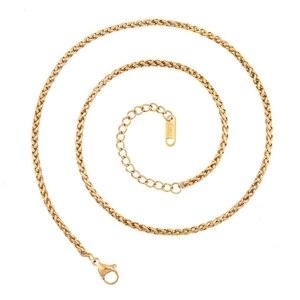Dragon Bone Wheat Chain Necklace Stainless Steel Minimalist Punk Unisex Jewelry Extension Chain