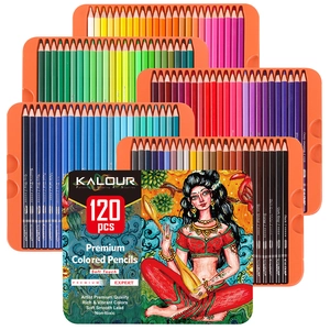 Professional Colored Pencils Soft Core Basswood Drawing Art Supplies For Students Artists Non-Toxic Vibrant Tin Box