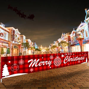 Large Festive Outdoor Banner Decoration Non-woven Fabric For Christmas Halloween Birthday Graduation Party Yard Garden Fence