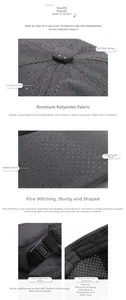 Détail de la casquette gris foncé montrant le tissu en maille et la boucle arrière ajustable