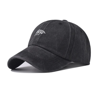 Washed Cotton Baseball Cap Poker Ace Embroidery Distressed Vintage Outdoor Sun Hat For Men Women