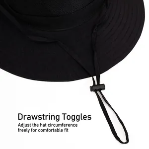 Cappello da sole con mesh traspirante, tesa larga rinforzata e cordino antivento regolabile