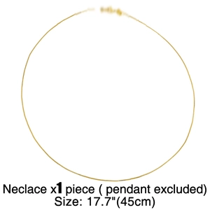17.7 inch gold-plated stainless steel chain necklace base without pendant