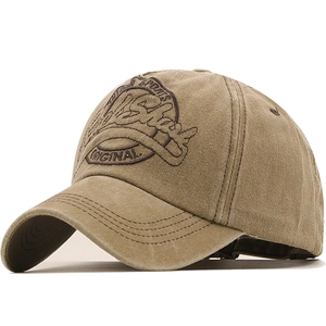 Vintage Washed Cotton Baseball Cap With Embroidered Letter Design Adjustable Strap For Unisex Fit Retro Hip Hop Dad Sun Hat