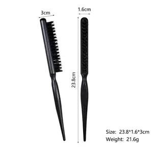 Detailed view of hair styling brush dimensions showing 23.8x1.6x3cm and 21.6g weight