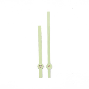Luminous baton-style watch hand set with green glow coating for clock replacement