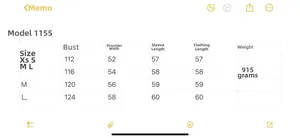Detailed size chart for women fleece jacket with bust and shoulder measurements