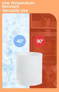 Détail du moule en silicone cylindrique blanc supportant des températures de -40°C à 90°C