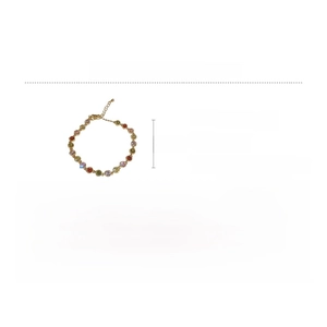 Size specifications of copper bracelet with colorful round zircons 15cm plus 8cm chain