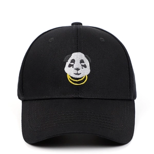 Casquette De Baseball En Coton Avec Broderie Panda Hip Hop Sport Plein Air Chapeau Soleil Réglable Respirant