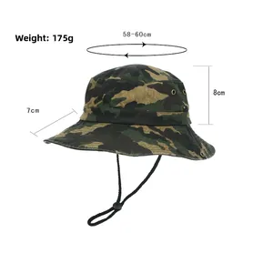 Größentabelle für Dschungel-Camo-Boonie-Hut mit 7 cm Krempe und 58-60 cm Kopfumfang