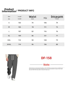 Größentabelle für strukturierte Strickhose mit Maßen von S bis 3XL für perfekte Passform