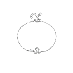 Snake Bracelet 925 Sterling Silver Sparkling Zircon Retro Adjustable Stacking Animal Jewelry Punk Style For Women Elegance