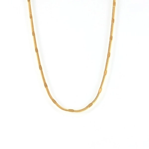 Minimalist Stainless Steel Flat Snake Chain Necklace For Women 18K Gold Plated Embossed Blade Chain Hip Hop Fashion Jewelry