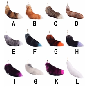 Extra Large Fox Tail Pendant Fluffy Fur Keychain Bag Charm Cosplay Accessory For Women Handbag Decor