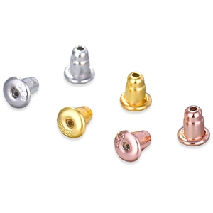 Chiusure per orecchini in argento S925, finiture argento, oro e oro rosa