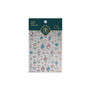 Holographic 3D nail art stickers with butterfly and heart patterns for manicure decoration