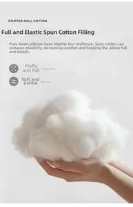 Detail of high-elasticity white silk cotton filling showing ultra-soft and fluffy texture