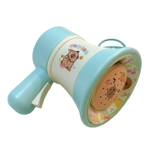 Adorable llavero de juguete megáfono grabador Capybara azul para decoración de mochilas