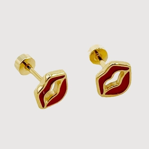 Stainless Steel Gold Plated Stud Earrings Minimalist Fashion Jewelry For Women Girls Flower Butterfly Heart Screw Back