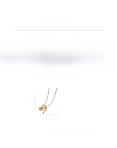 Detailed size specifications for gold cross necklace with copper material and 51cm chain