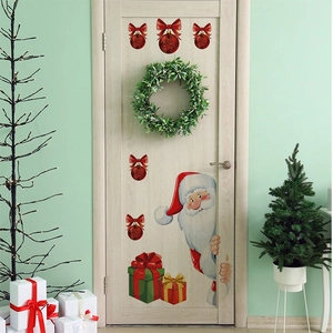 Stickers de Noël avec Père Noël, renne et cadeaux pour une décoration festive de maison