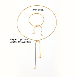 Detailed size and weight specs for gold 18k snake chain necklace and bracelet set
