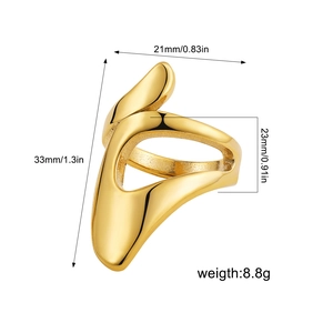 Detail view of 18K gold knot ring showing precise dimensions and polished texture