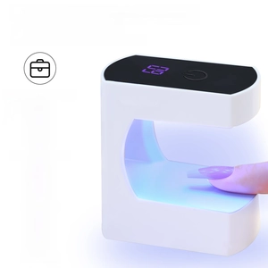 Detail view of portable 6W UV LED nail lamp with 45s/60s timer and dual light sources