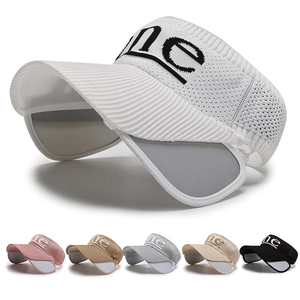 Visiera Parasole Estate Cappello Vuoto Retrattile Tesa Larga Poliestere Traspirante Protezione UV Per Sport All Aperto Ciclismo Golf