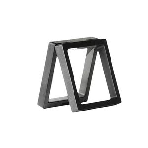 Black 3D floating display frame with PE film for jewelry and collectibles, set of 2