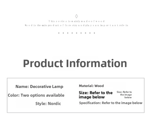 Technical specifications for Nordic style wooden LED Christmas lights available in two colors
