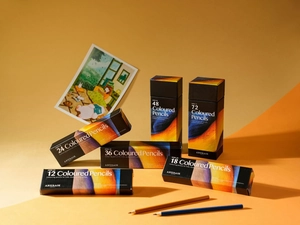 Artistic collection of professional 12 to 72 colored pencil sets for students and artists