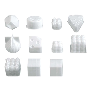 Set of 11 geometric bubble cube and mousse cake silicone molds for DIY candle making