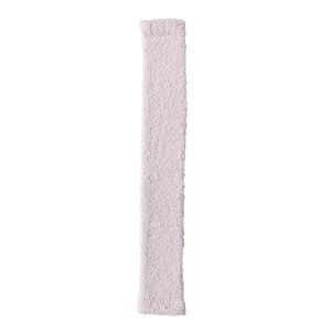 Soft light pink coral fleece over-knee warming leg warmers for winter comfort
