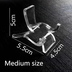 Detailed view of medium size acrylic display stand with 5cm height for jewelry and bracelets