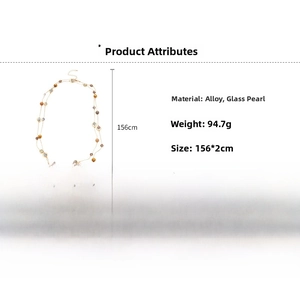 Detail specifications of bohemian glass pearl necklace with multicolored beads and alloy