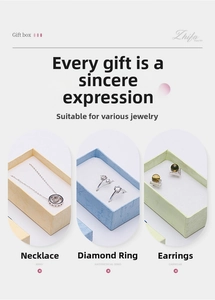 Three-color jewelry gift boxes with thick sponge inserts for necklaces and rings