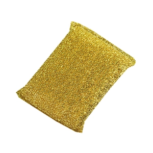 Spugna abrasiva dorata in filo metallico per piatti e pulizia profonda della cucina
