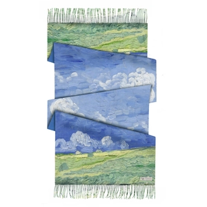 Van Gogh Ölgemälde-Druck Kaschmirschal mit Fransen und künstlerischem Landschaftsmuster