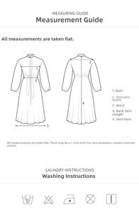 Guide des tailles et instructions de lavage pour la robe en dentelle de luxe