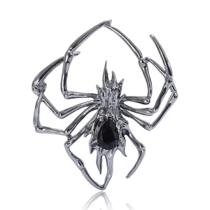 Fashion Alloy Rhinestone Spider Brooch Pin For Men Women Suit Lapel Insect Shape Gemstone Inlaid Creative Accessory Jewelry