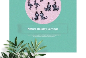 Detailed view of Halloween acrylic earrings featuring flamingo and cat skeleton designs