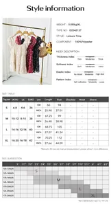 Detailed sizing chart and material specifications for floral square neck summer blouse