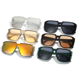 Fashion oversized square sunglasses for men and women in six colors with resin lenses