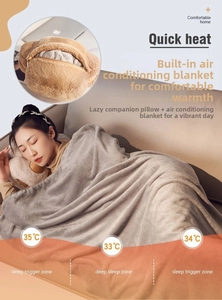 Dual-use cat paw plush pillow with integrated soft flannel blanket for office naps