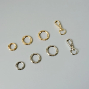 Metal Spring O-Ring And Lobster Clasp Swivel Snap Hook Electroplated Alloy Bag Strap Connector For DIY Handbag Hardware