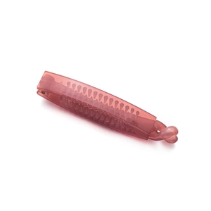 Minimalist translucent reddish brown plastic banana hair clip for stylish ponytails