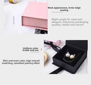 Detail of square flip jewelry boxes showing clean inner edge sealing and precise corners